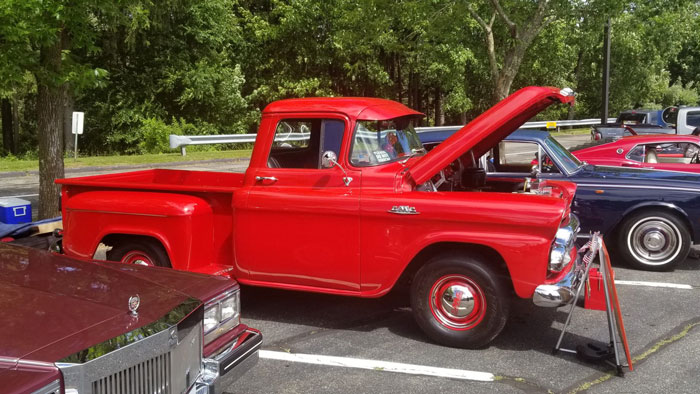 Classic truck at a car show