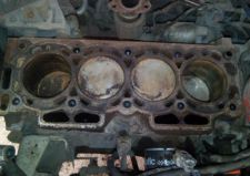 Corroded engine block