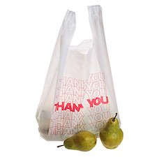 Plastic bag of fruit