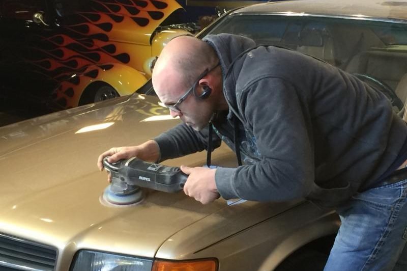 Professional buffing out car